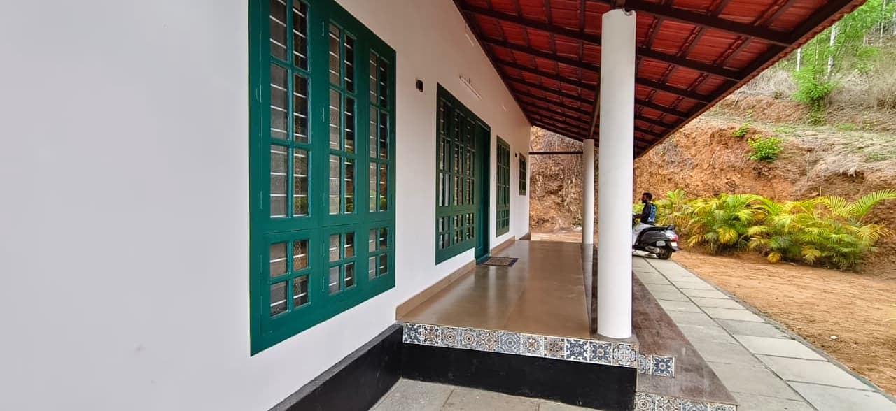 Modern fittings and corridor passage inside the villa