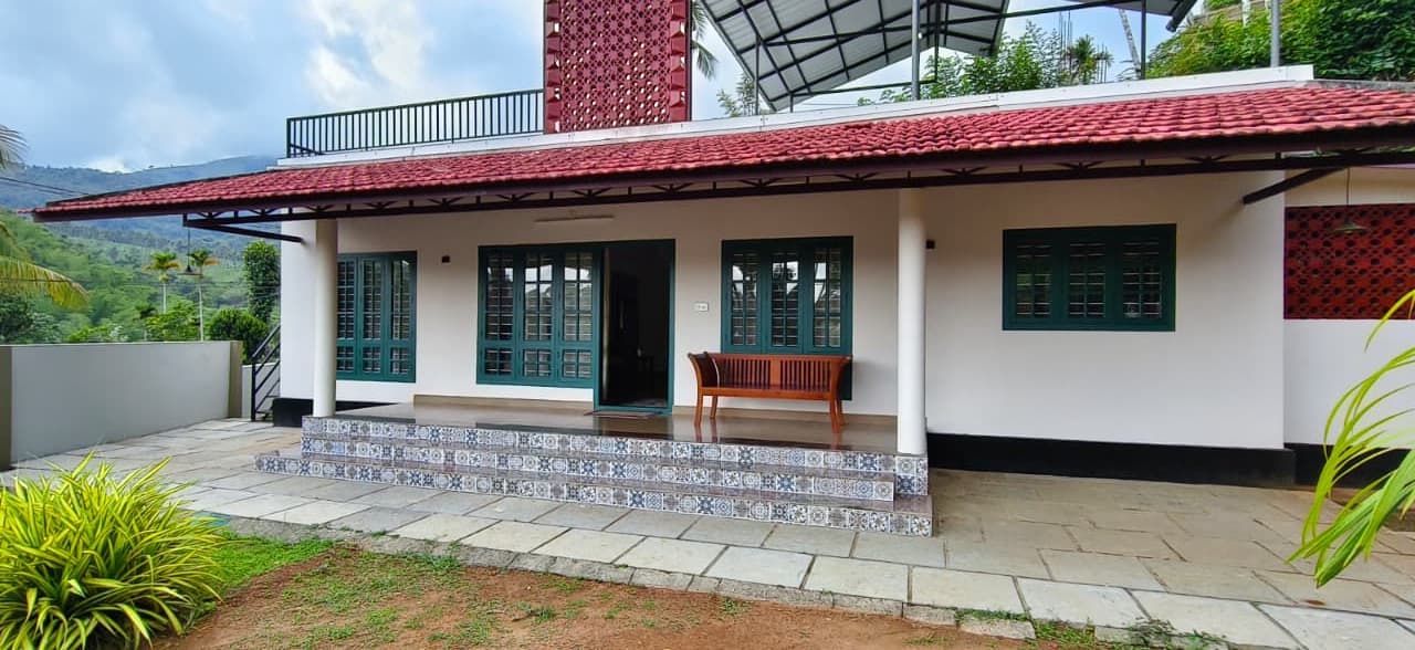 Outdoor structural view of the villa balconies
